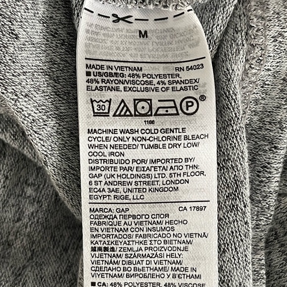 Gap Gray Bell Sleeve Sweater Size M - Picture 5 of 5